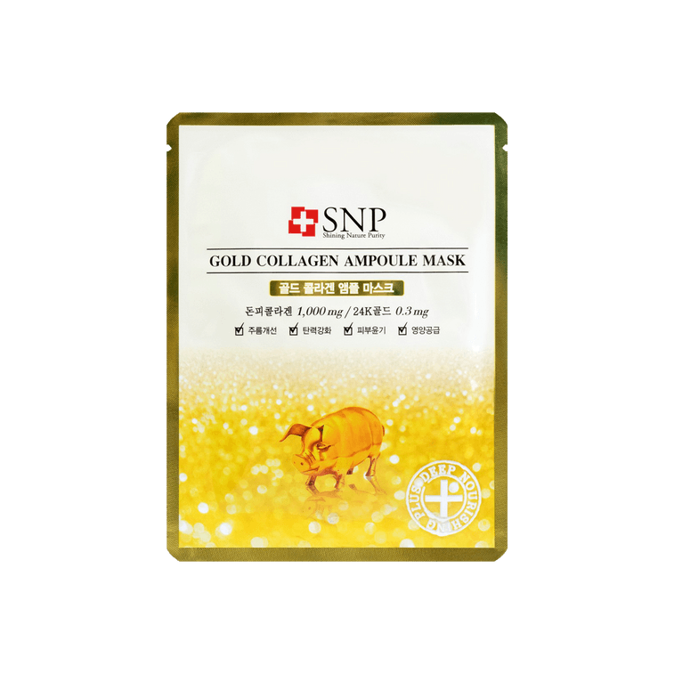 SNP Gold Collagen Ampoule Mask (10 Sheets)