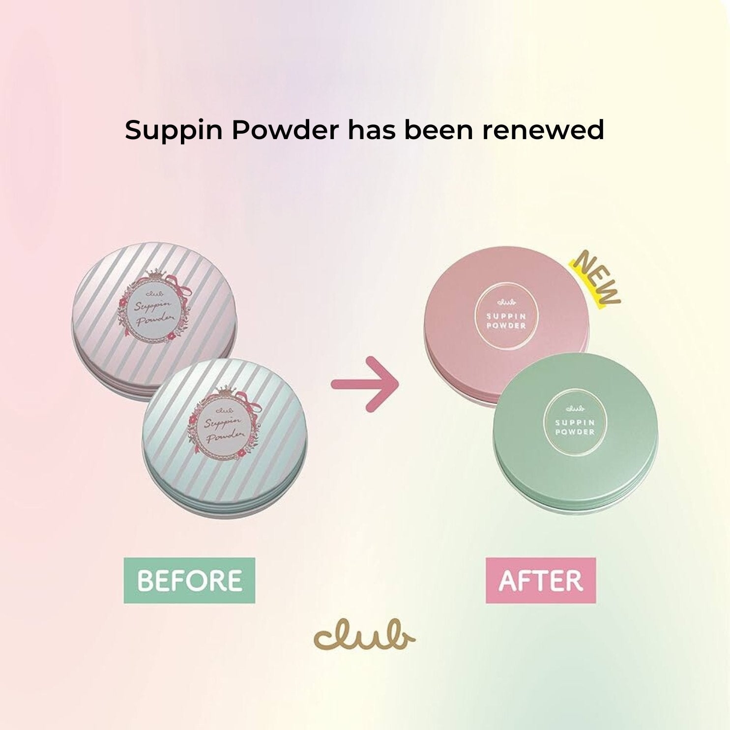 CLUB Suppin Powder C Pastel Rose: J-Beauty Blurring Face Powder