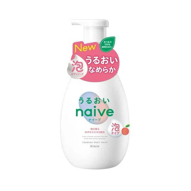 KRACIE Naive 泡沫沐浴露 保湿型 600ml 绵密泡沫 温和洁肤