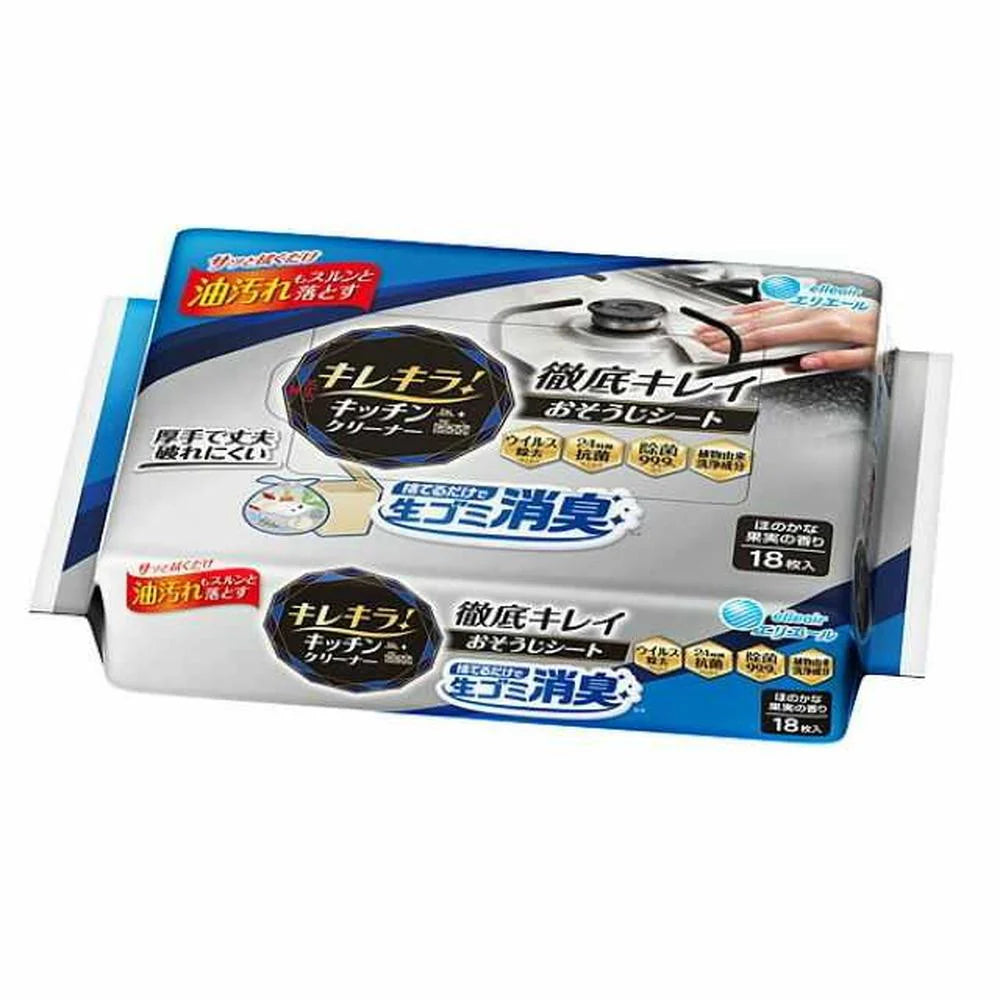 大王ELLEAIR 厨房湿巾 果香型 18片装 快速除油 清洁便捷