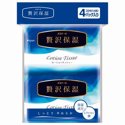 大王ELLEAIR 高保湿化妆水纸巾 4包 便携柔润亲肤