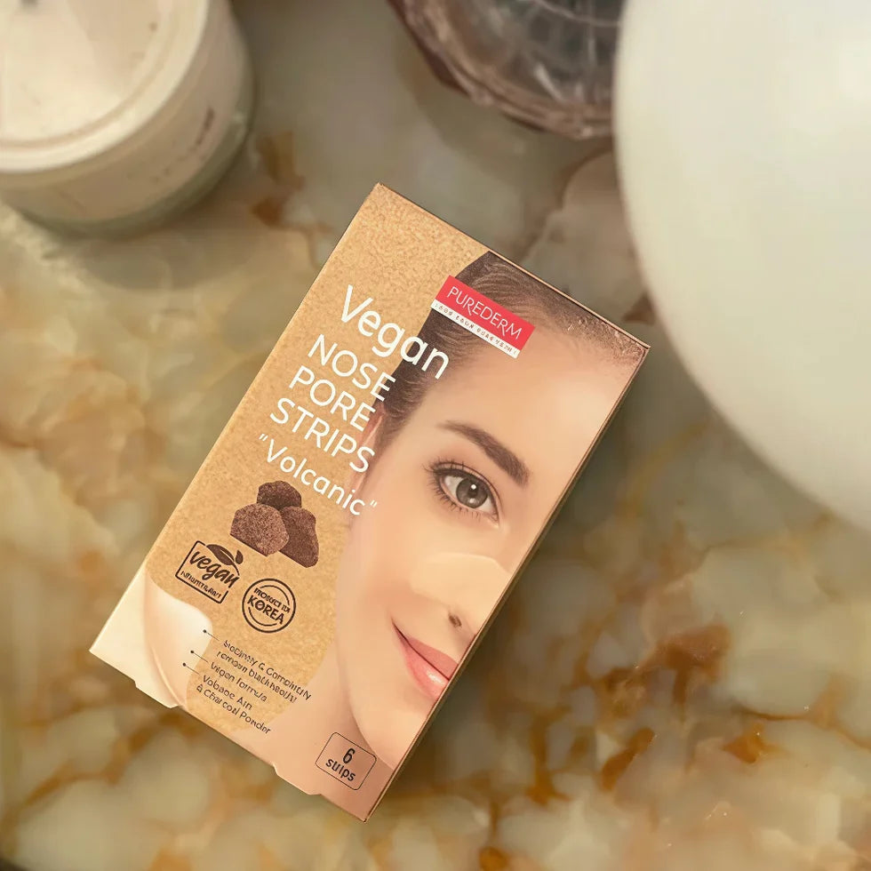 PUREDERM Vegan Nose Pore Strips Volcanic 6 Strips