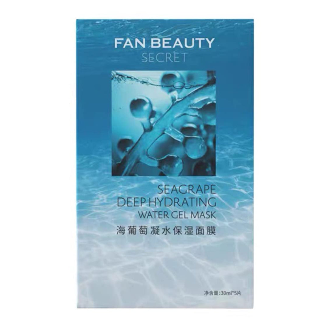 FAN BEAUTY Seagrape Deep Hydrating Water Gel Mask: Glow & Plump (5 Pack)