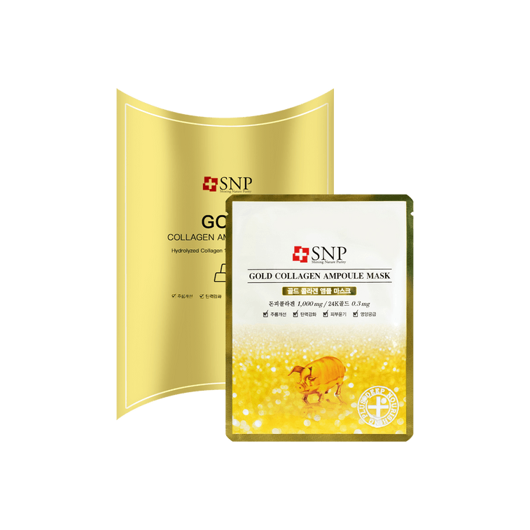 SNP Gold Collagen Ampoule Mask (10 Sheets)