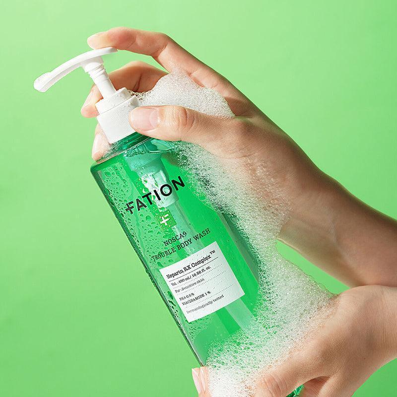 FATION Nosca9 Trouble Body Wash: Soothing Acne Care for Body (490ml)