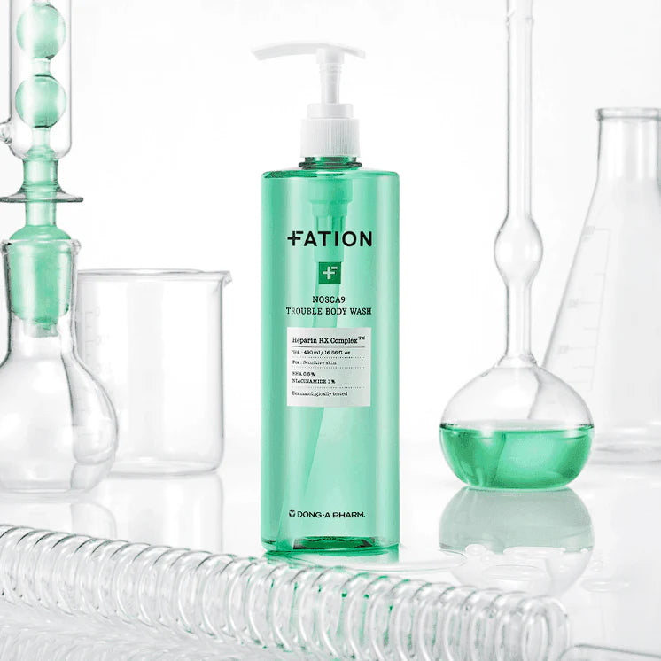 FATION Nosca9 Trouble Body Wash: Soothing Acne Care for Body (490ml)