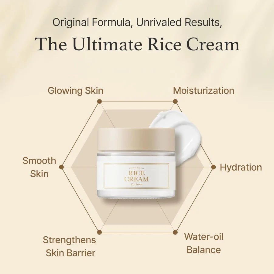 I'M FROM Rice Cream (50g): Rice Bran Ceramide Barrier Repair