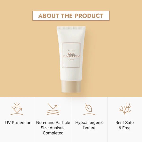I'M FROM Rice Sunscreen SPF 50+ PA++++ (50ml): Mineral & Brightening