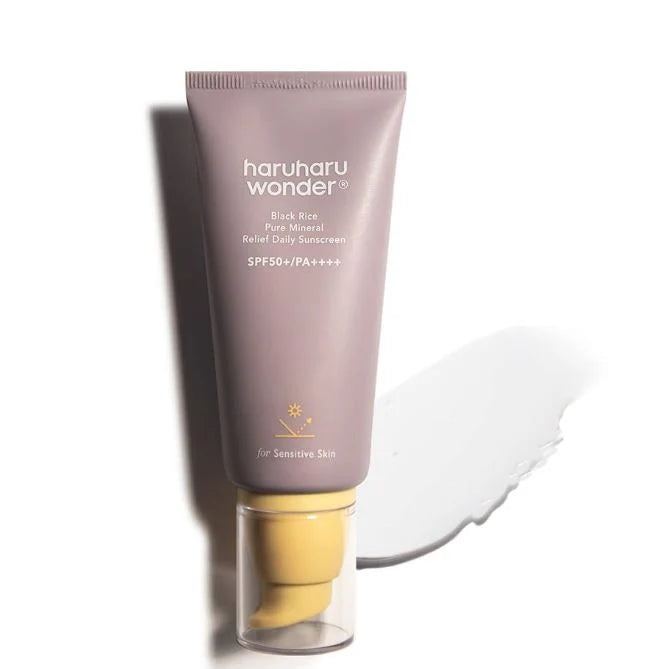 HARUHARU WONDER Black Rice Pure Mineral Relief Daily Sunscreen (50ml): SPF 50+ PA++++