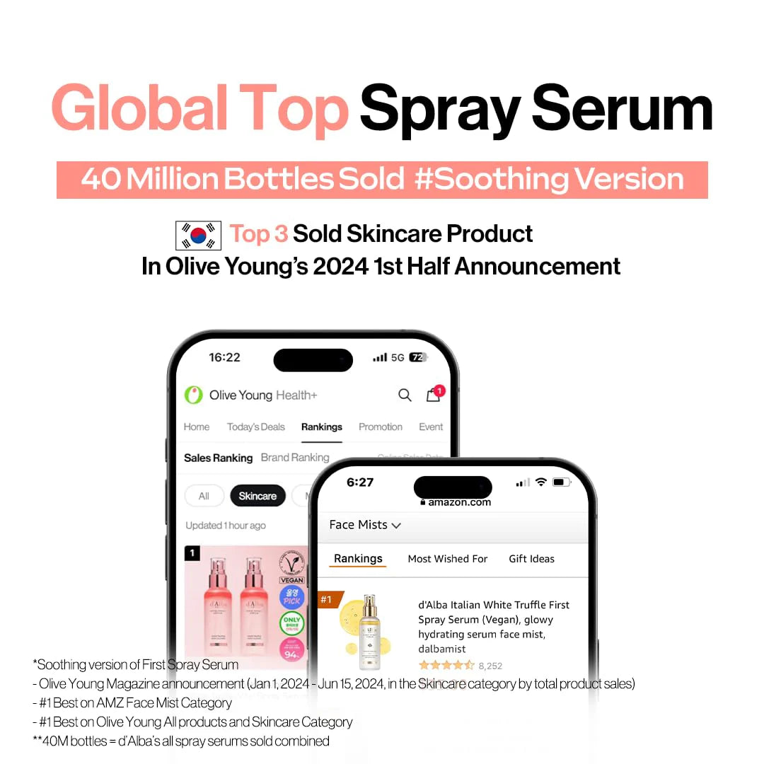 d'Alba White Truffle Vital Spray Serum: Anti-Aging Firming Mist (100ml)