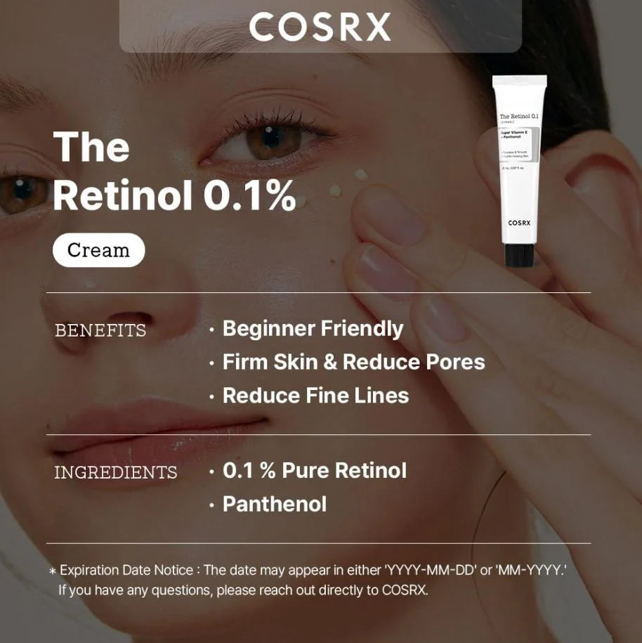 COSRX 视黄醇0.1抗老修护霜 20ml 淡纹紧致 初阶入门