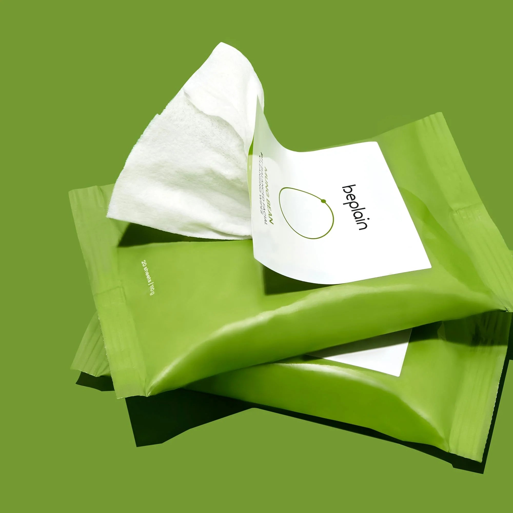 BEPLAIN 碧菲音绿豆弱酸性卸妆湿巾 20片