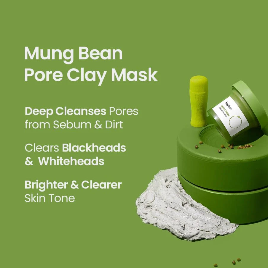 BEPLAIN Mung Bean Pore Clay Mask: Deep Cleansing & Detox (120ml)