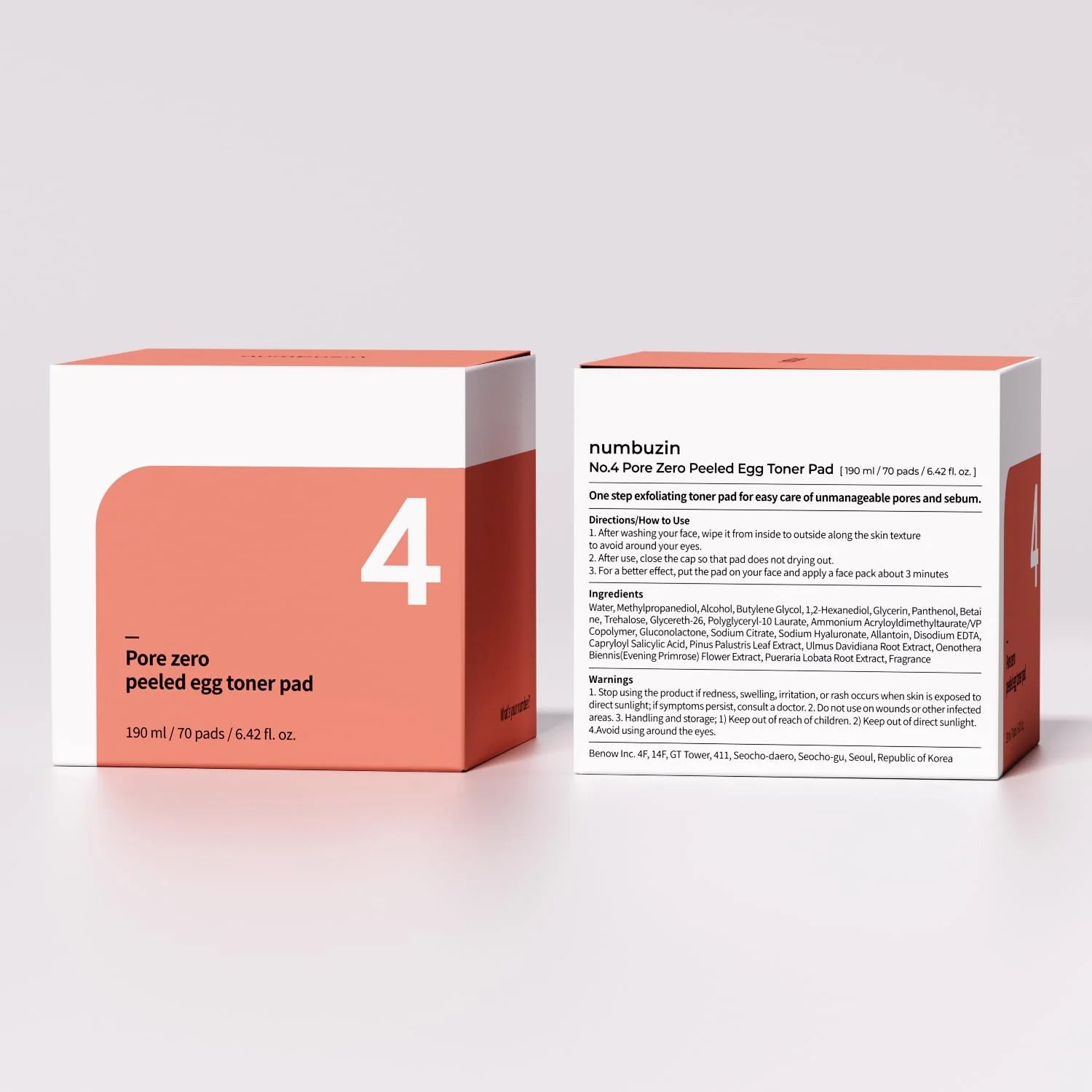 NUMBUZIN No.4 零毛孔水煮蛋棉片 70Pads