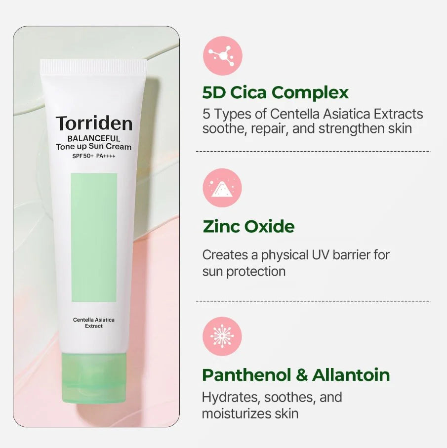 TORRIDEN桃瑞丹 积雪草提亮防晒霜  温和修饰泛红 敏感肌可用