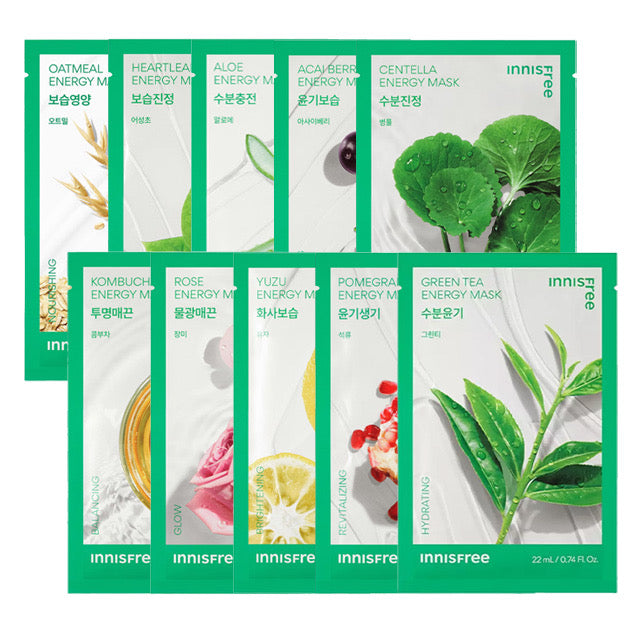 INNISFREE悦诗风吟 能量面膜 绿茶补水 舒缓保湿