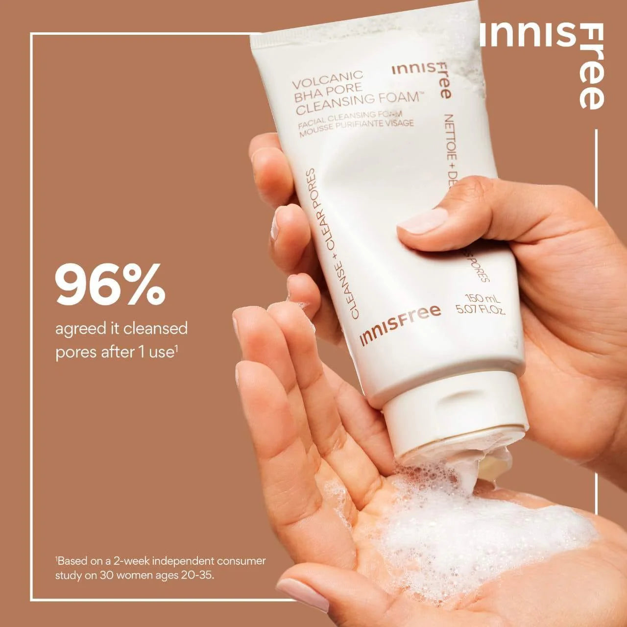 INNISFREE Volcanic BHA Pore Cleansing Foam (150g): Deep Pore Detox