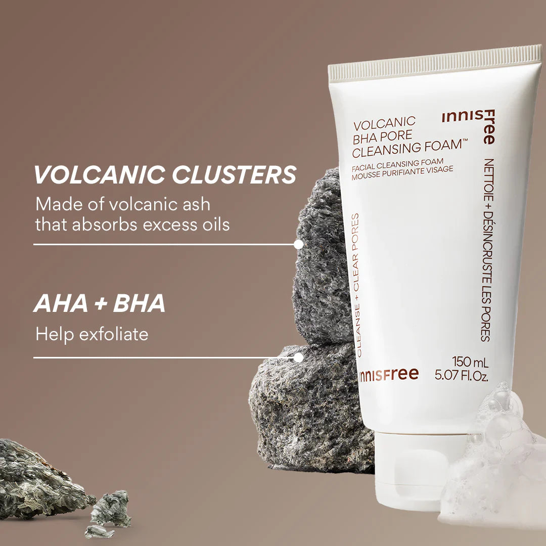 INNISFREE Volcanic BHA Pore Cleansing Foam (150g): Deep Pore Detox