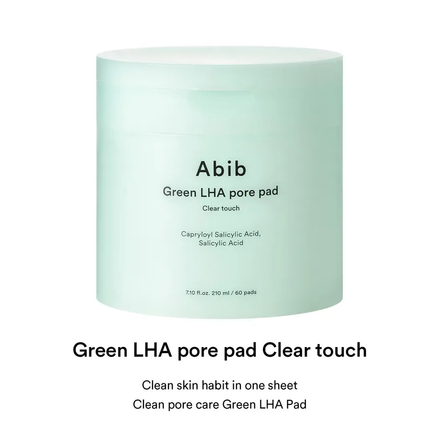 ABIB Green LHA Pore Pad Clear Touch 60pcs