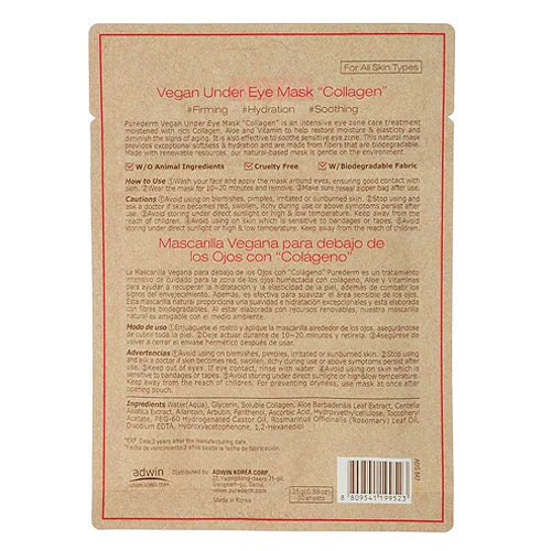PUREDERM Vegan Under Eye Mask Collagen 30sheet