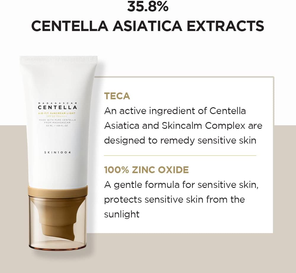SKIN1004 Madagascar Centella Air-Fit Suncream Light 50ml SPF 30+ PA++++