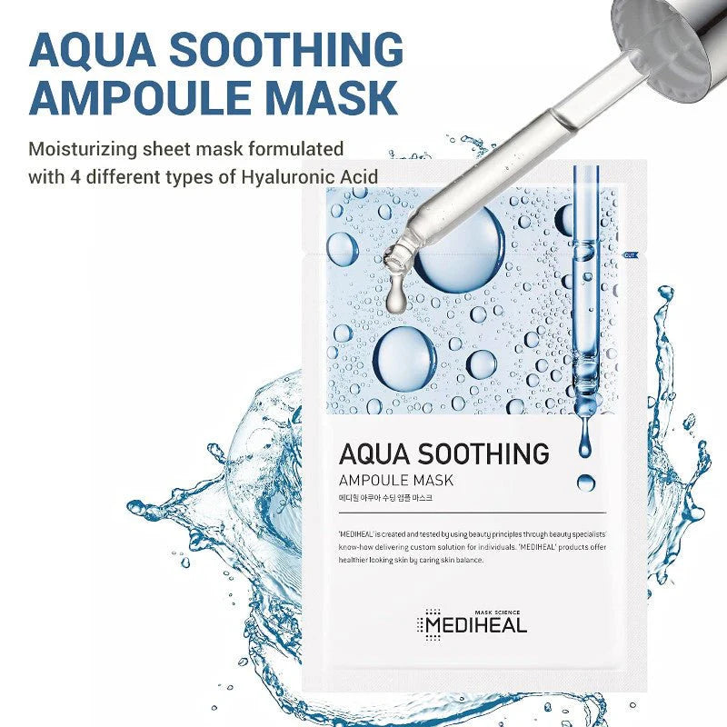 MEDIHEAL Aqua Soothing Ampoule Mask (10 Pcs)