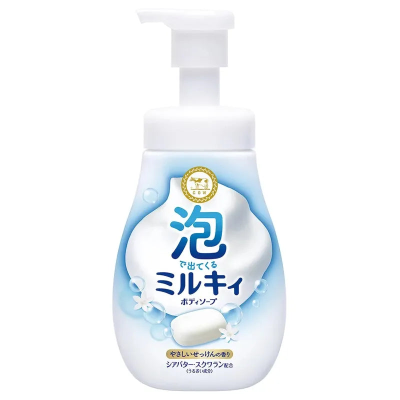 COW BRAND Bouncia Milky Body Soap: Gentle Soap Scent & Rich Lather (500ml)
