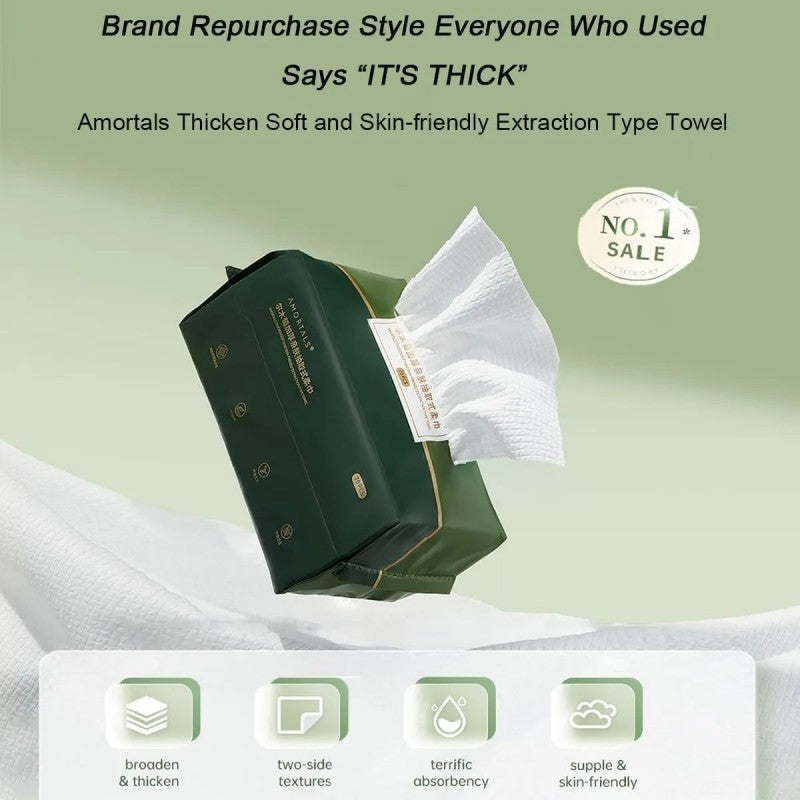 AMORTALS  Soft Cleansing Towel Wipes 70pcs