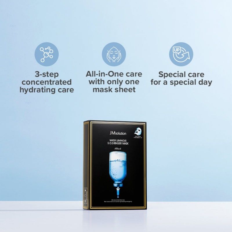 JMSolution SOS Ringer Water Luminous Mask (10 Sheets): Instant Hydration & Glow