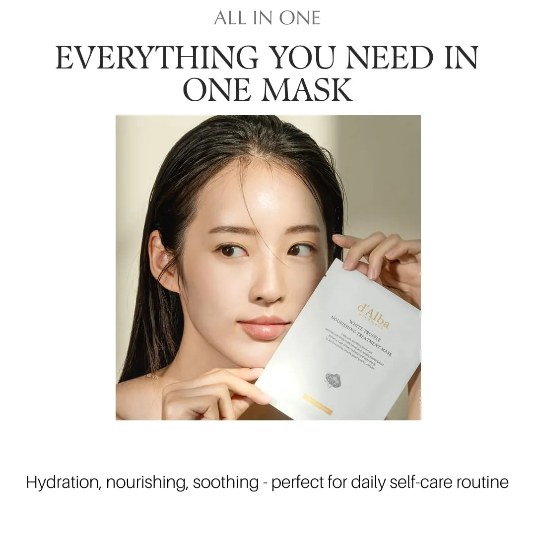 d'Alba White Truffle Nourishing Treatment Mask (5 Pack): Anti-Aging & Deep Moisture
