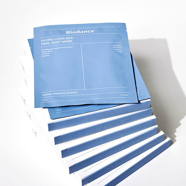 BIODANCE Hydro Cera-nol Real Deep Mask: Hydrating Hydrogel (4-Pack)