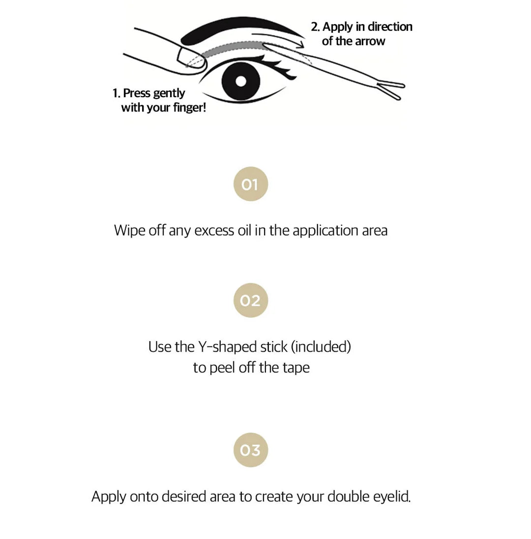 TOO COOL FOR SCHOOL Nude Fit Double Eyelid Tape 22 Pairs